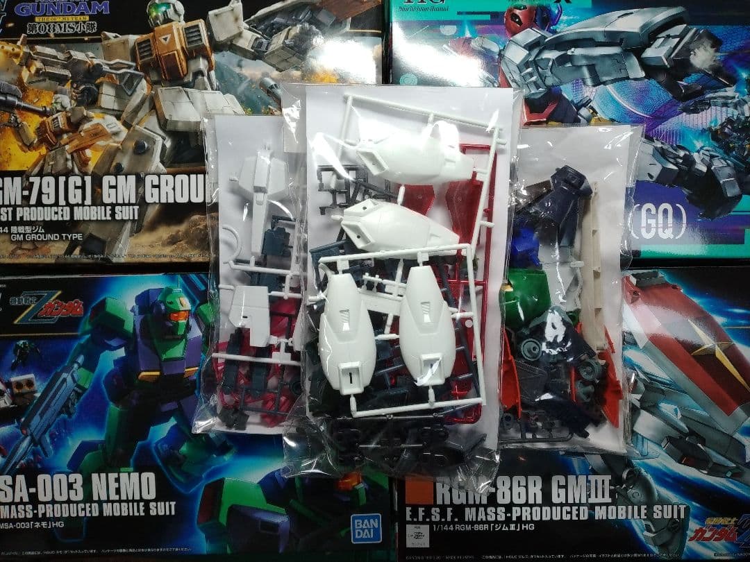 HG量産型ジム系　新品未開封4体セット　＋ オマケジャンクパーツ3袋　送料込み