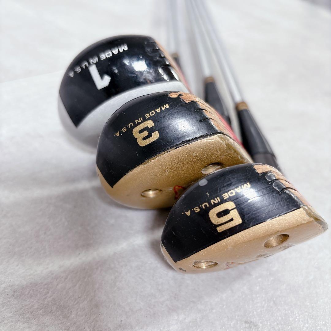 V972 希少 タイガーシャーク パーシモン フェアウェイウッド 3本 セット