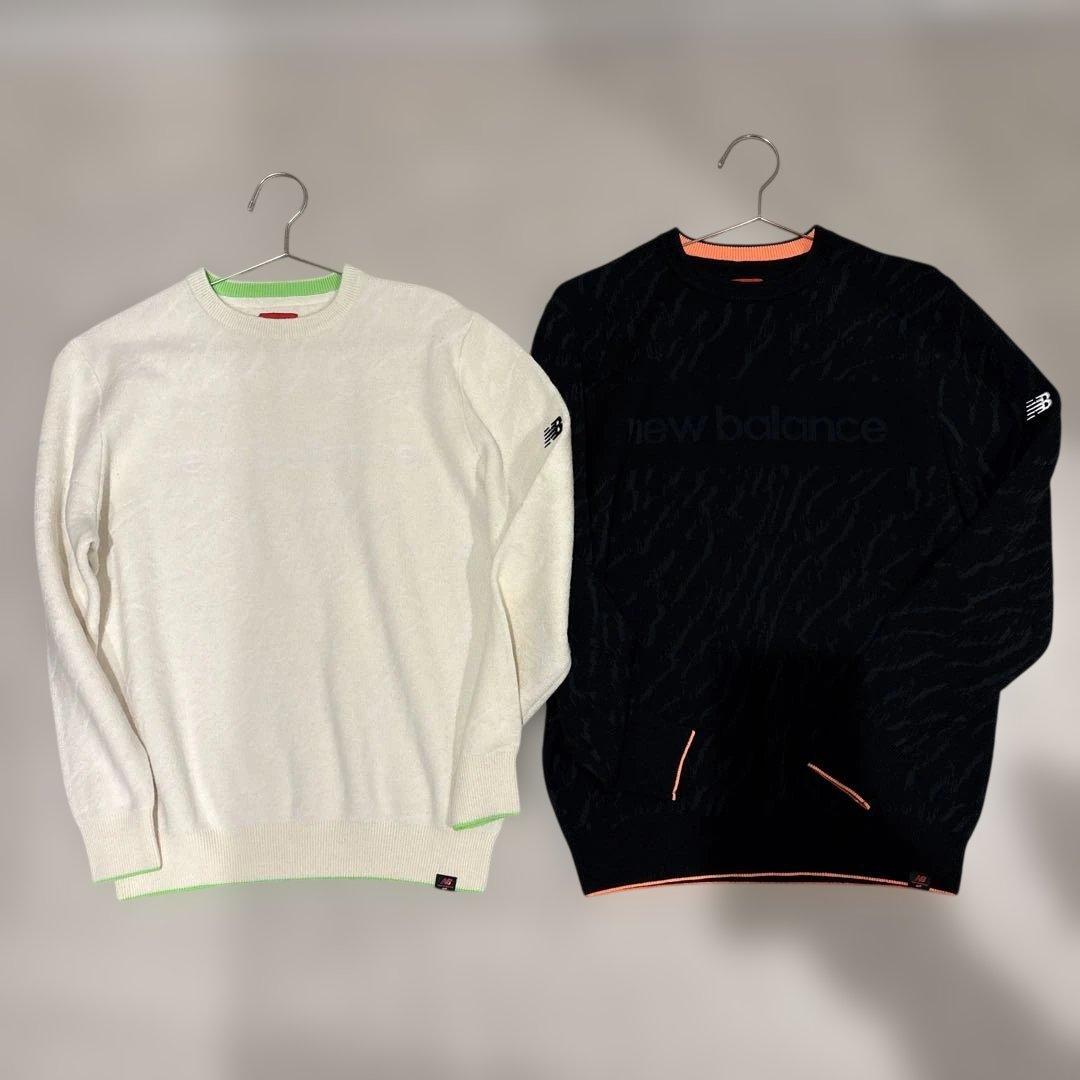 ニューバランスゴルフ　ゼブラ柄クルーネックニット　2枚セット　サイズ4 M