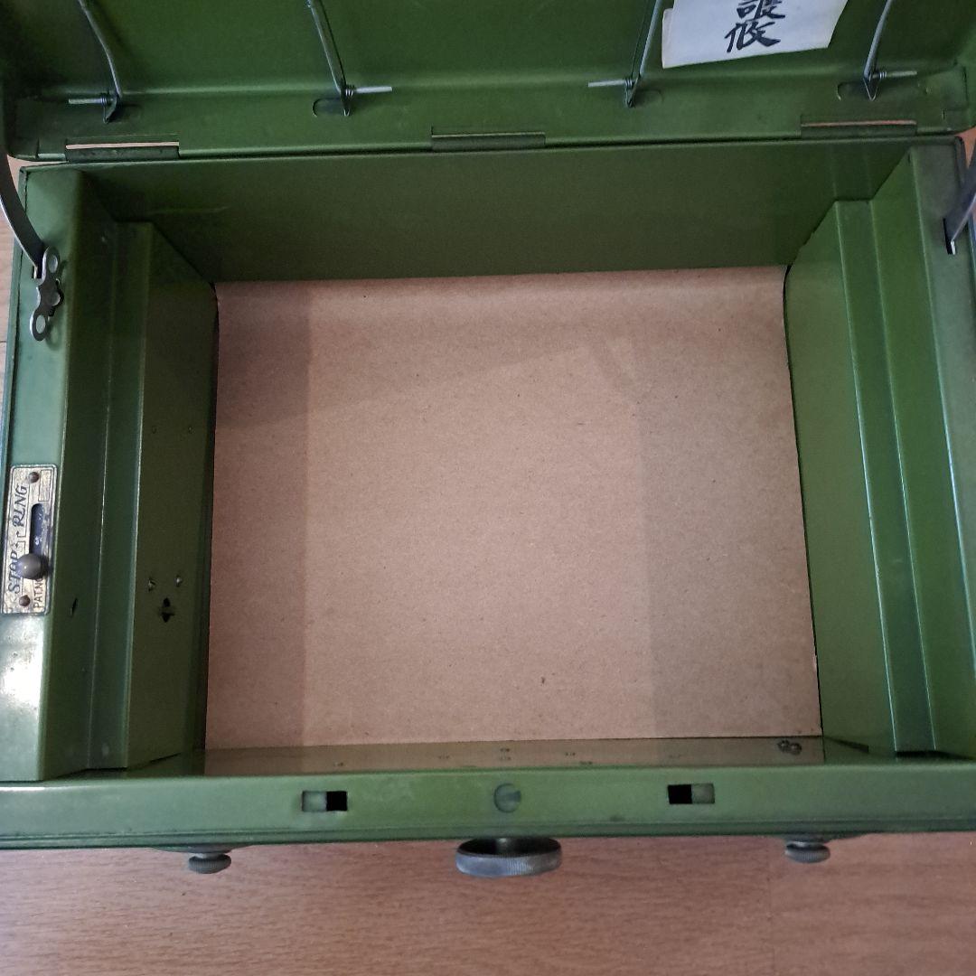 レトロ・アンティーク手提げ金庫 カギ付き