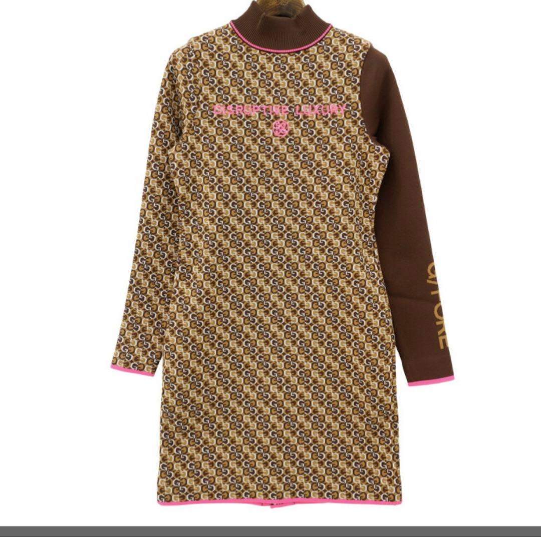 新品未使用　G/FORE ロゴ入りワンピース ブラウン