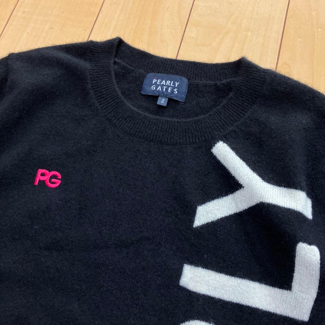 PEARLY GATESパーリーゲイツ　ニット　セーター　カシミヤ　黒　サイズ2