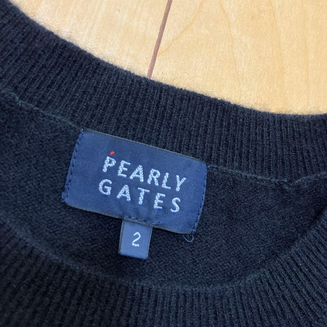 PEARLY GATESパーリーゲイツ　ニット　セーター　カシミヤ　黒　サイズ2