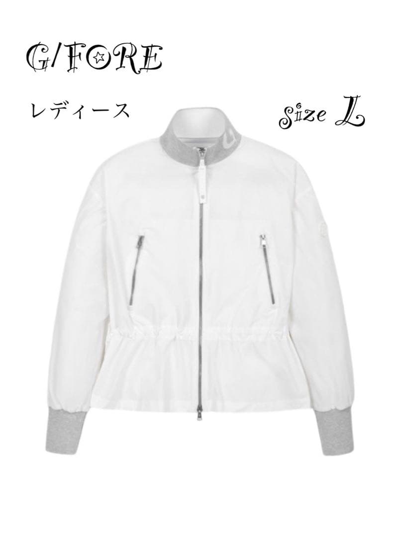 再入荷韓国G/FOREジーフォアレディースウインドブレーカーsizeLホワイト