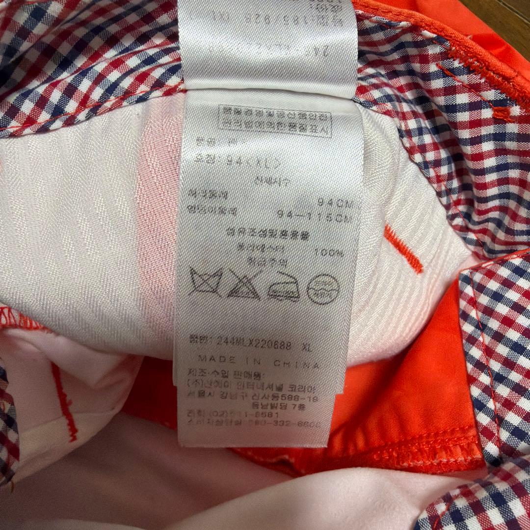 【中古】Callawayキャロウェイパンツ XL/W94㎝ 希少サイズオレンジ系