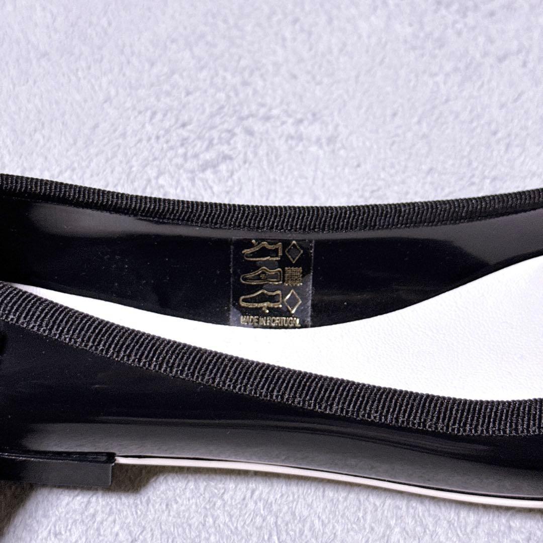 【未使用】repetto サンドリオンバレリーナ フラットシューズ リボン 黒