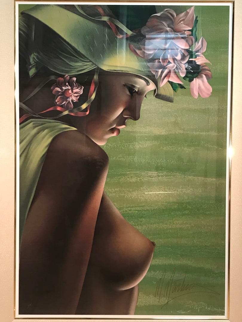 マーティロ・マヌキャン　「春」　シルクスクリーン　直筆サイン・エディション有り