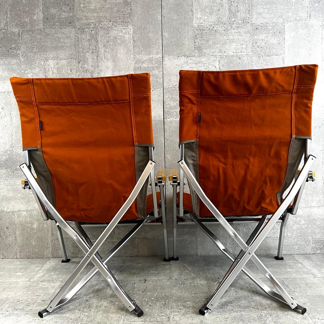 希少カラー/廃盤品 peak ローチェア30 オレンジ 2脚セット