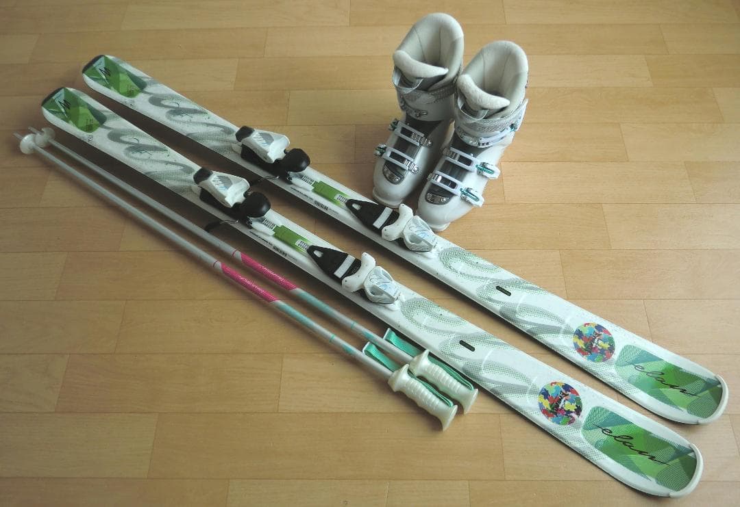 ■■送料無料■ELAN＋Hart■女性用スキーセット■板152靴25■メンテ付■