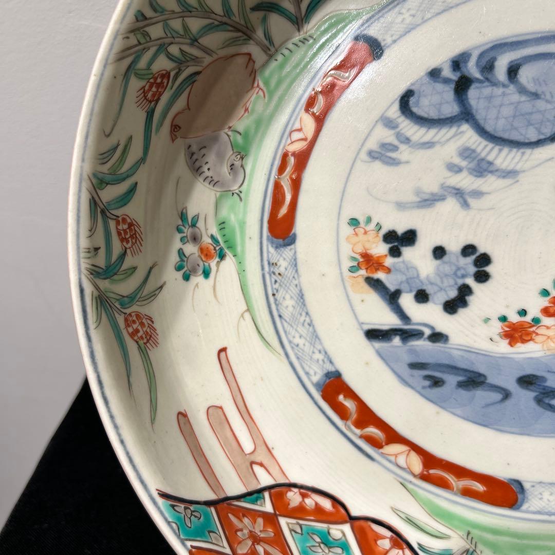 古赤絵　時代物　直径　27cm 深さ8cm