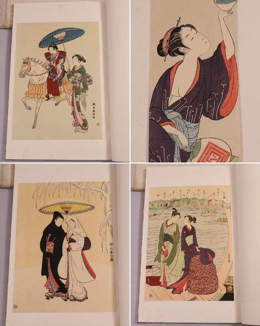【２】手摺木版画 大正 浮世風俗やまと錦絵 橋口五葉 60図3冊揃【CM419】