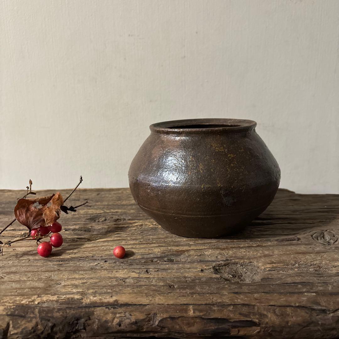 李朝　壺　オンギ 韓国アンティーク　その23検：骨董アンティーク.花器.白洲正子