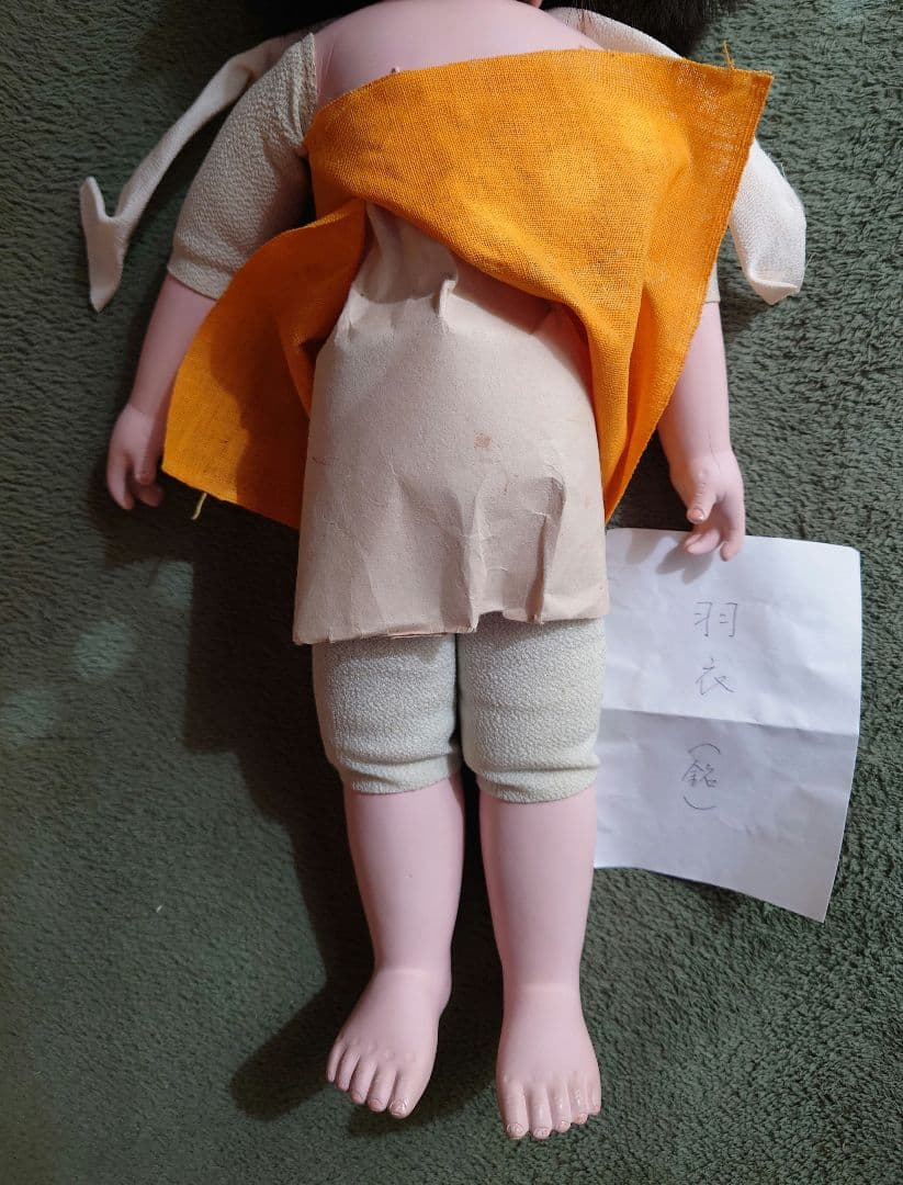 極上　市松人形 大正から昭和初期　爪切りつき　白木屋特製　羽衣　人毛　約42cm