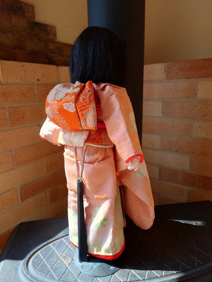 極上　市松人形 大正から昭和初期　爪切りつき　白木屋特製　羽衣　人毛　約42cm