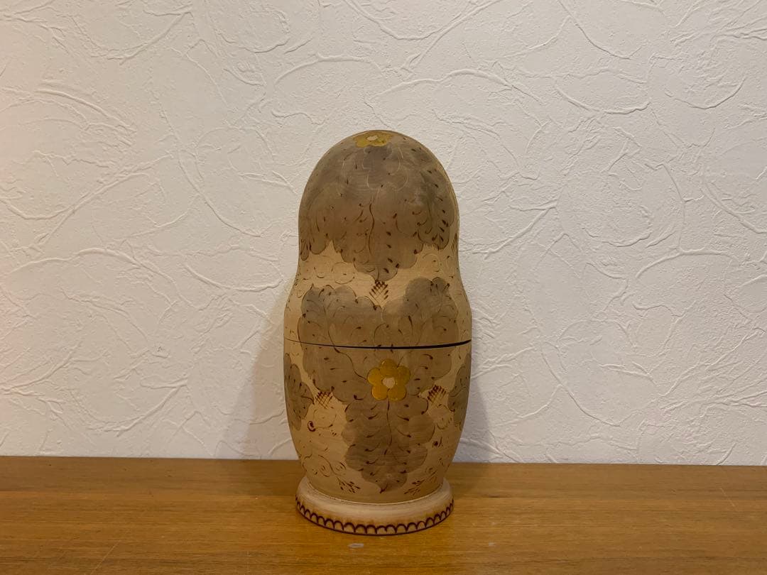 k0817-03★マトリョーシカ 金色彩色 工芸品 ロシア