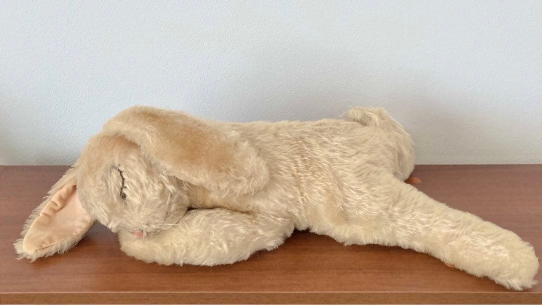 オールドシュタイフ　眠りうさぎ　シュタイフ　ぬいぐるみ　ドイツ　ヴィンテージ