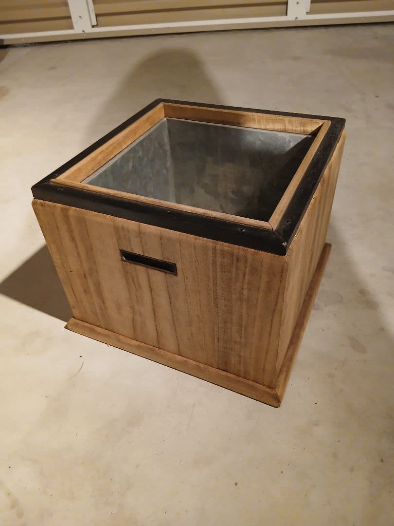 木製正方形アンティーク　火鉢　昭和レトロ