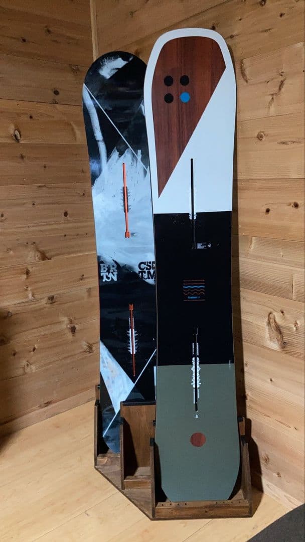 スノーボードディスプレイスタンドラック２本用カラーウィールナット右側用