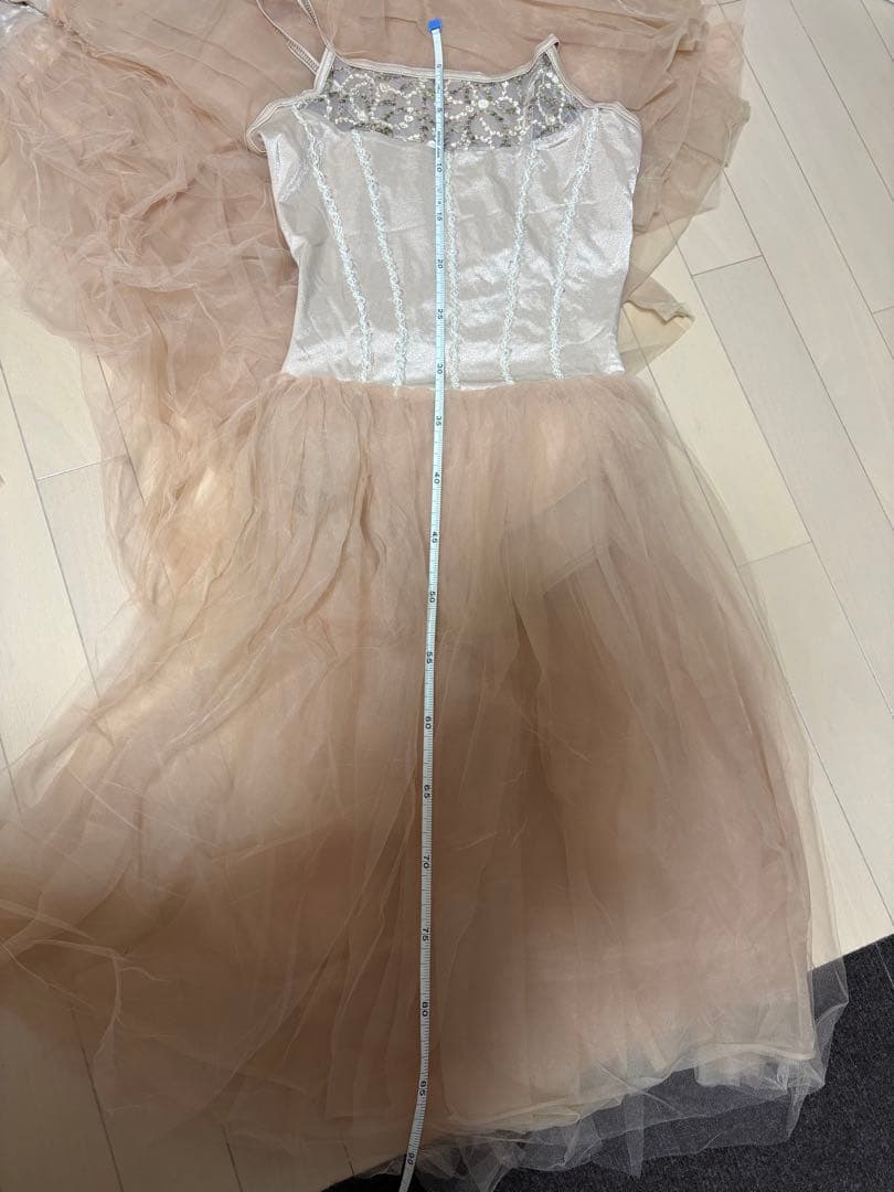 バレエ 衣装 チュニックレオタード ベージュレディース ドレス