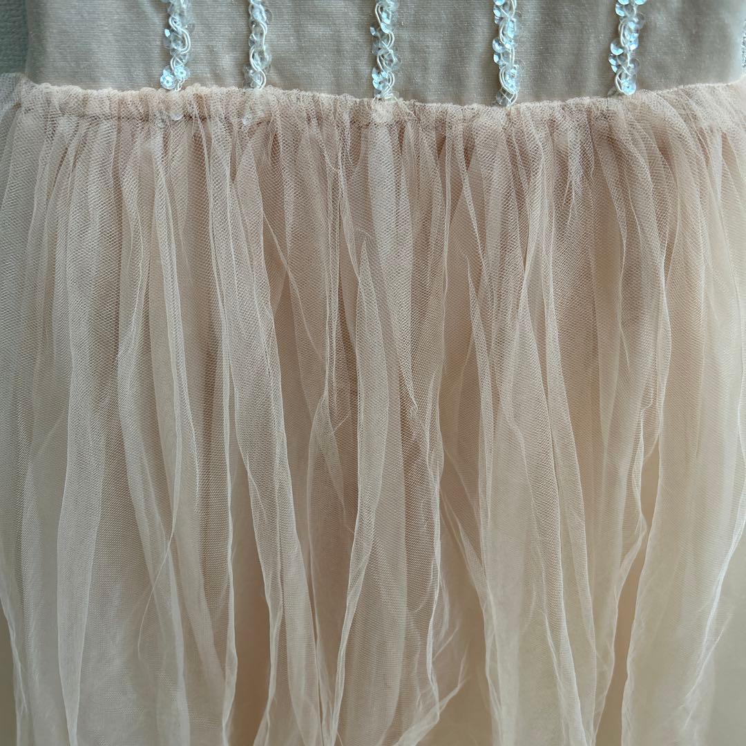 バレエ 衣装 チュニックレオタード ベージュレディース ドレス