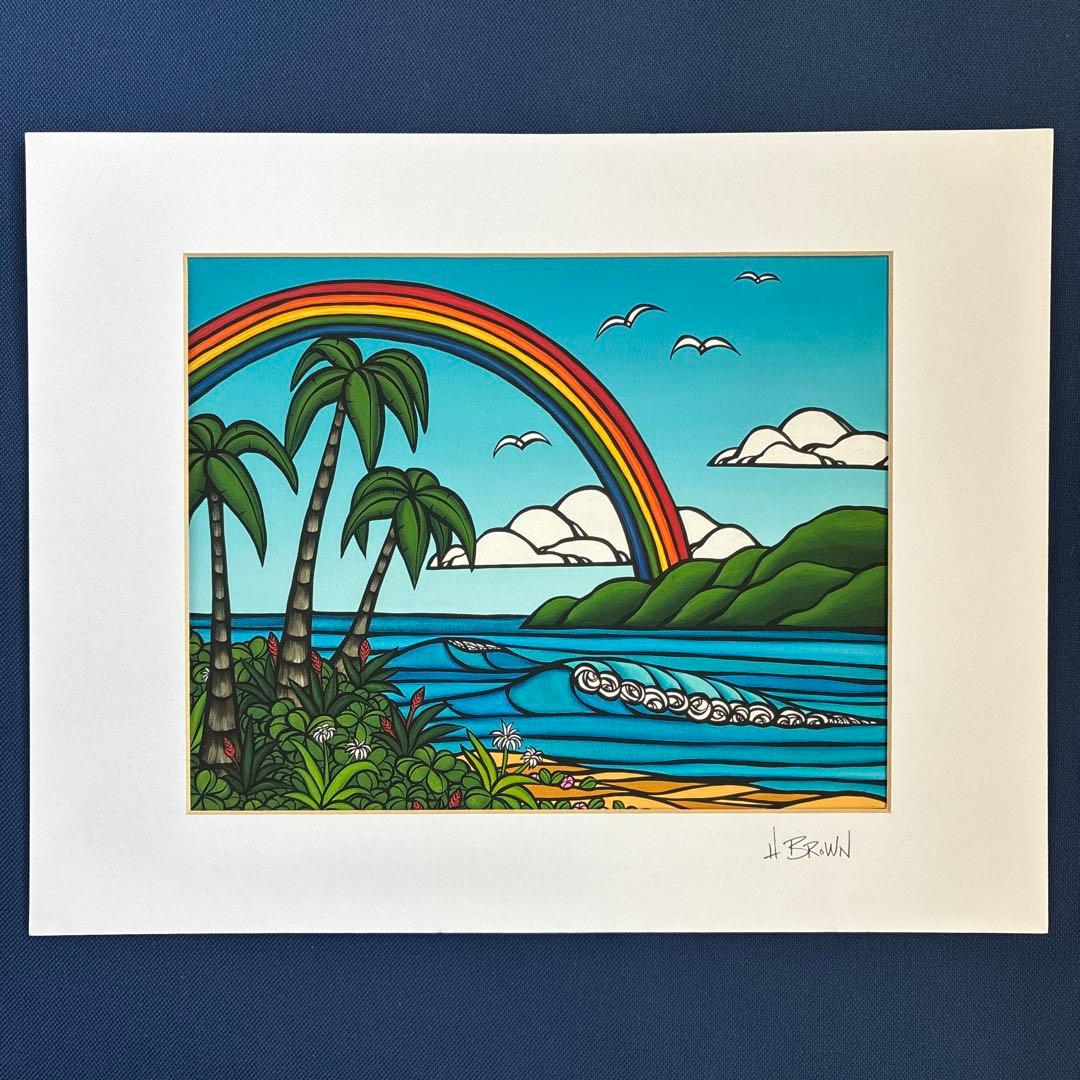 ヘザー ブラウン 『 Anuenue（虹） 』約 279ｍｍ × 355ｍｍ