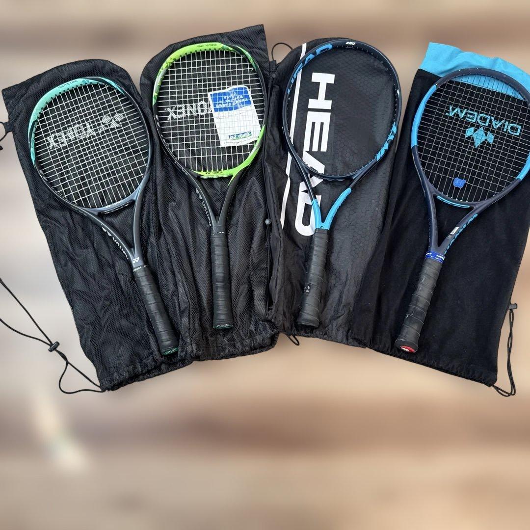 テニスラケット 4本セット ラケットバッグ付き