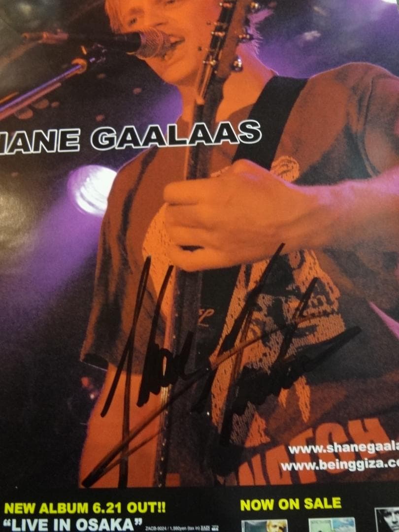 Shane Gaalaas シェーン・ガラース  直筆サイン入り入手困難ポスター