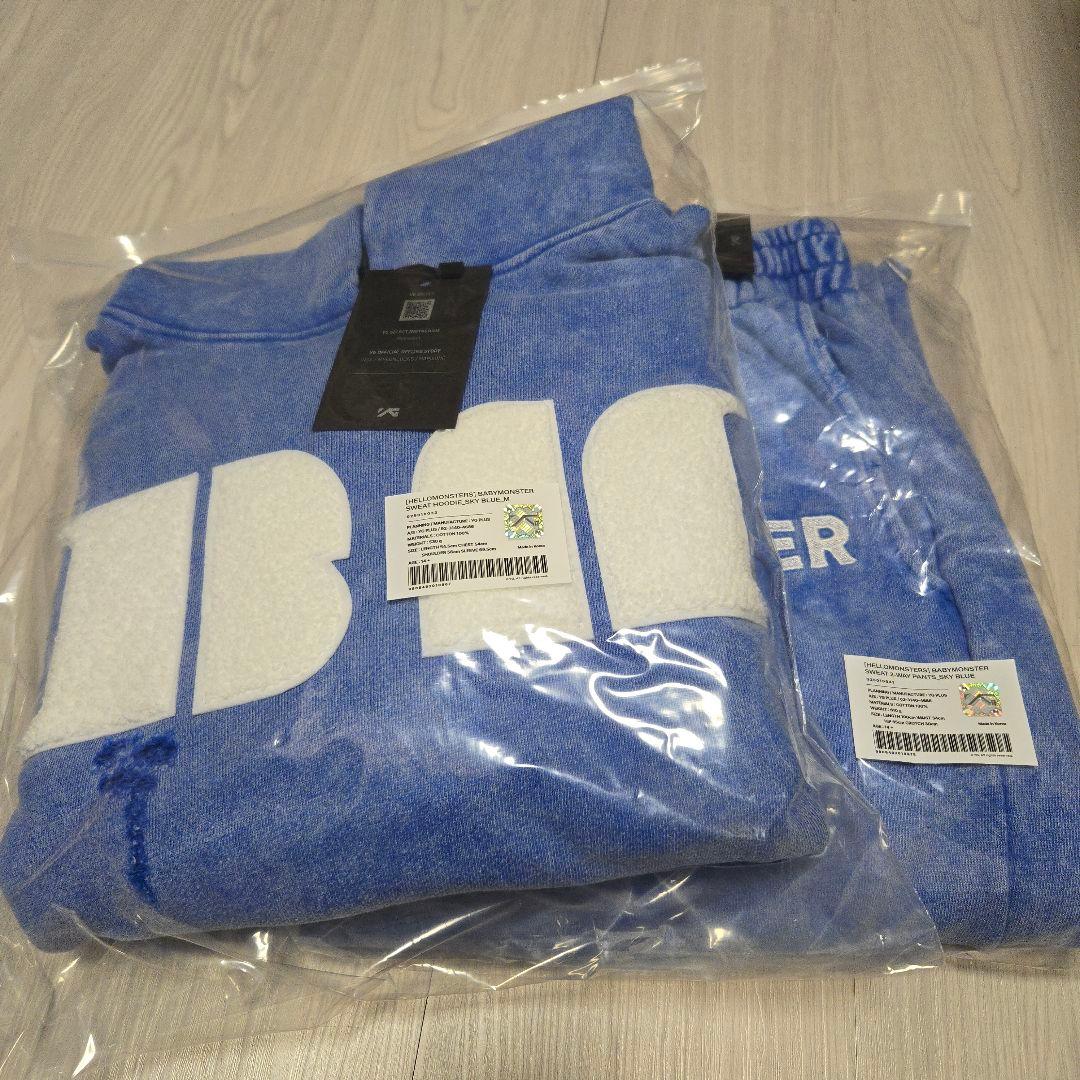 BABYMONSTER ベビモン スウェットセットアップ スカイブルー