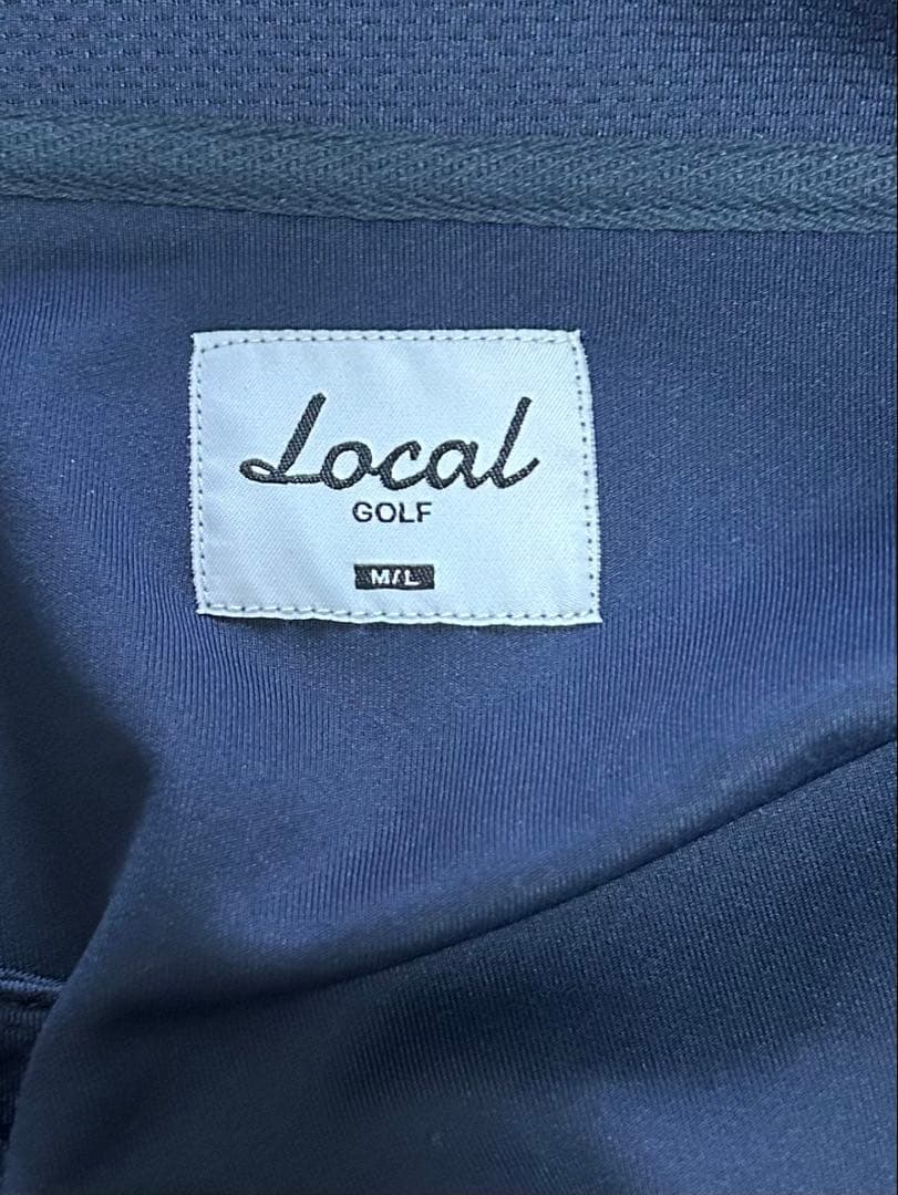 新品　タグ付　ローカルゴルフ　長袖ポロシャツ　ビックプリント M/L ネイビー