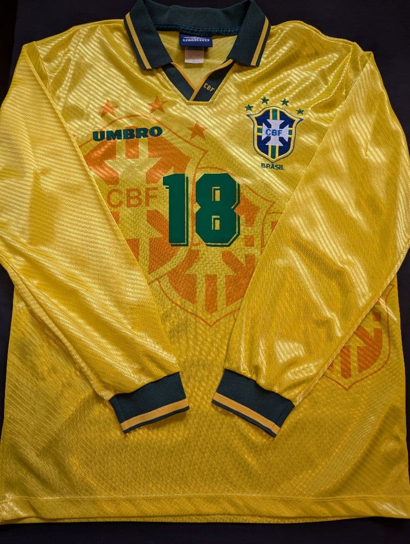 【希少長袖！】ロナウド/ブラジル代表/96年アトランタ五輪/ホームモデル