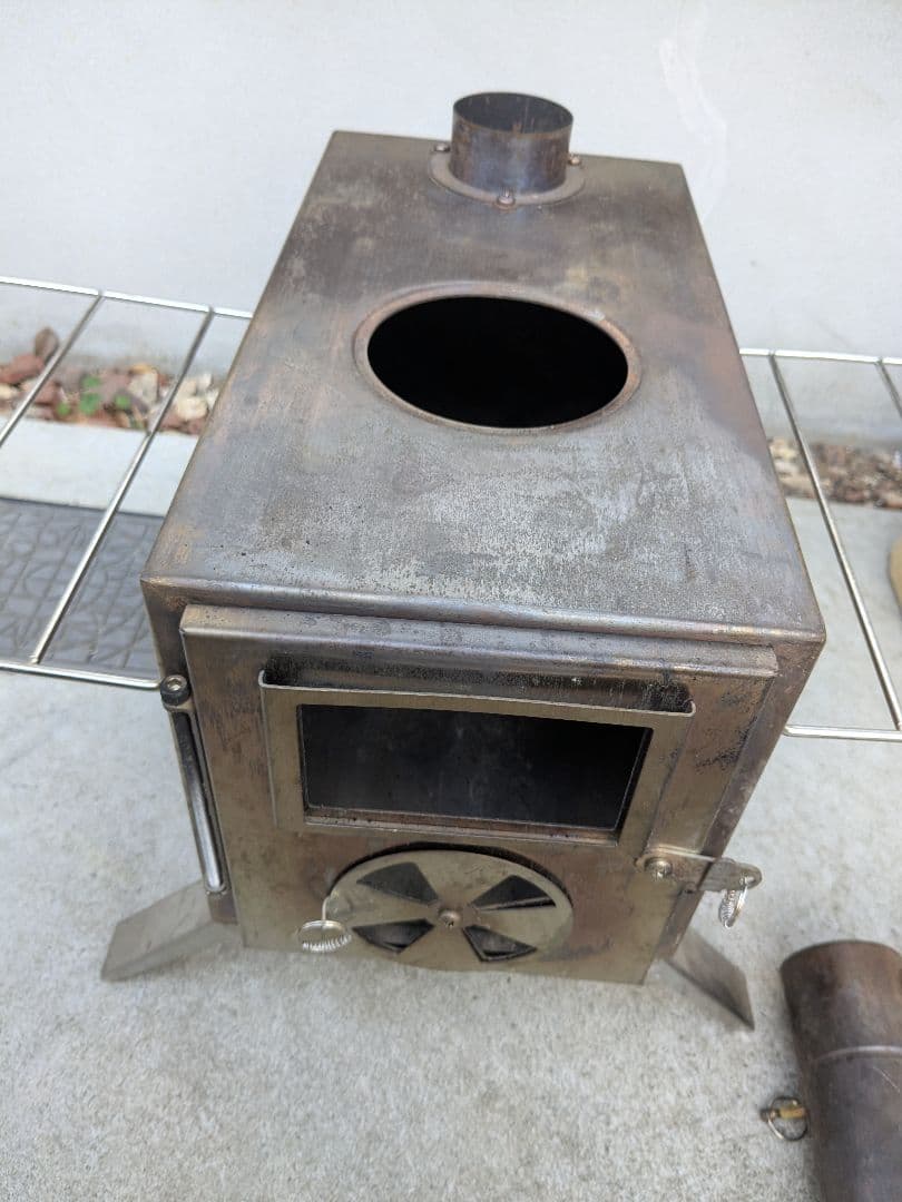 FIELDOOR　薪ストーブ　延長煙突2本付き　ステンレス製