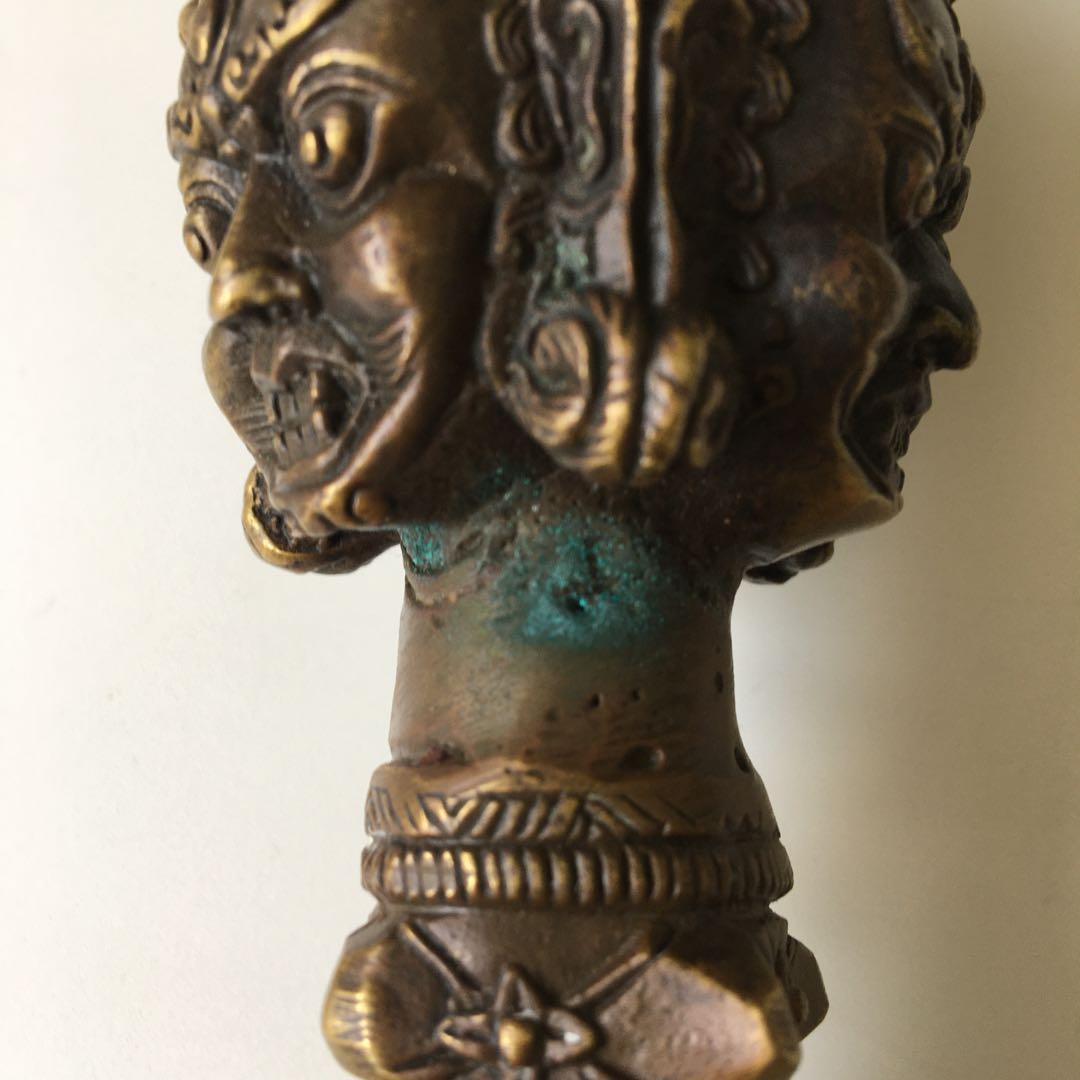 チベット密教法具 プルパ 独鈷杵 金剛厥 金剛杵 魔除け 馬頭菩薩 観音菩薩