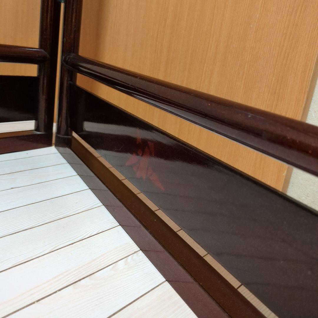 木製衣桁 ダークブラウン 2段式ハンガー