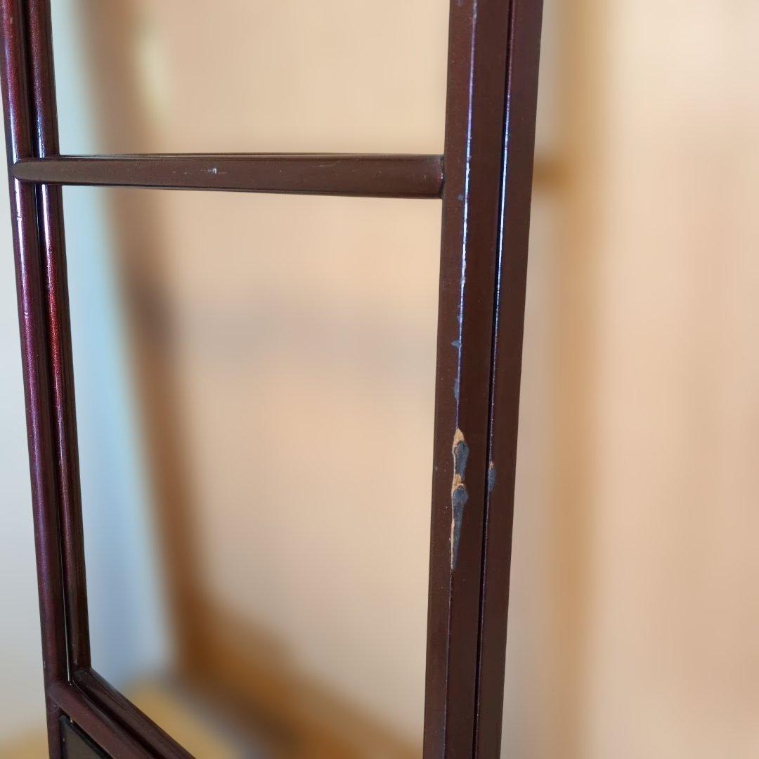 木製衣桁 ダークブラウン 2段式ハンガー