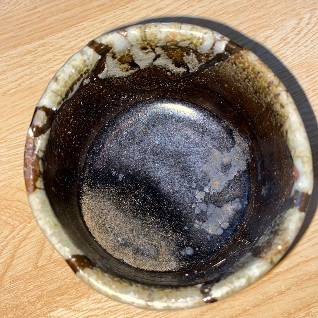 斑唐津　小服茶碗　桃山ー江戸初期　継ぎ有り