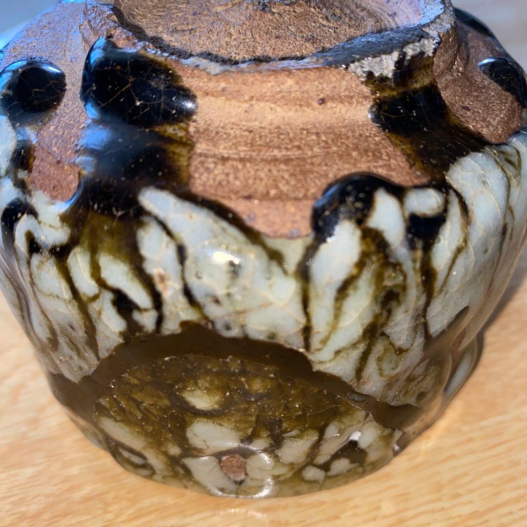 斑唐津　小服茶碗　桃山ー江戸初期　継ぎ有り