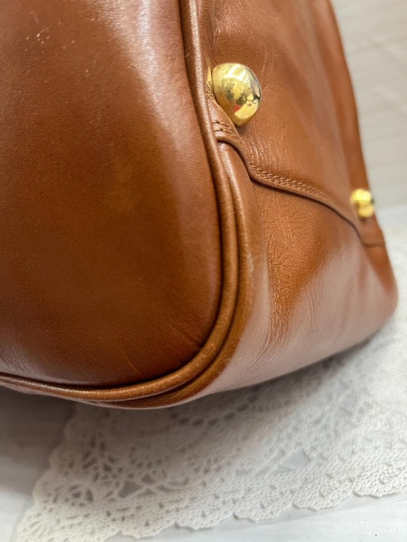 ★美品★MARUEM　本革　スクエア　ボストンバッグ　旅行鞄　レトロ　キャメル