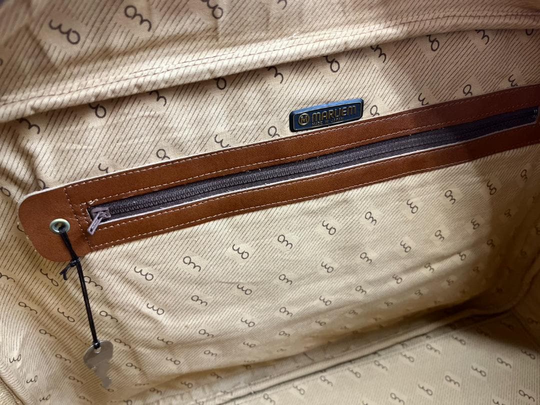 ★美品★MARUEM　本革　スクエア　ボストンバッグ　旅行鞄　レトロ　キャメル
