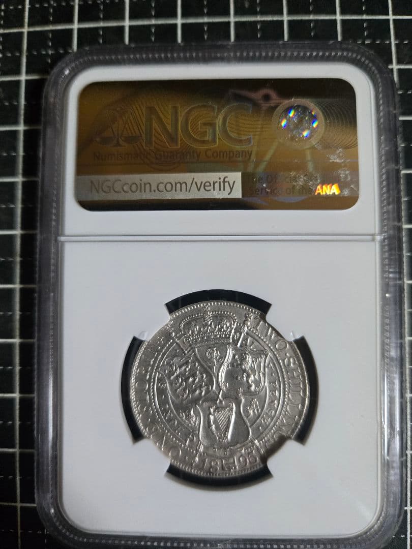 イギリス フローリン ヴィクトリア オールドヘッド 1985 NGC AU-D