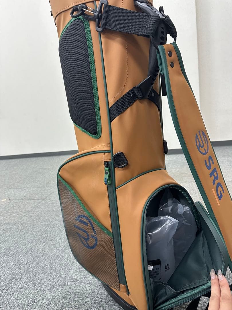 【新品未使用】SRG 0711 ゴルフ キャディバッグ ブラウン カーキ