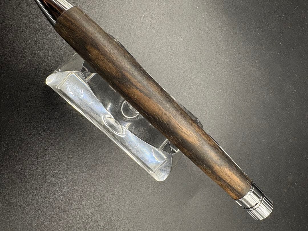 511特上　黒柿　孔雀杢　KATO203 回転式ボールペン