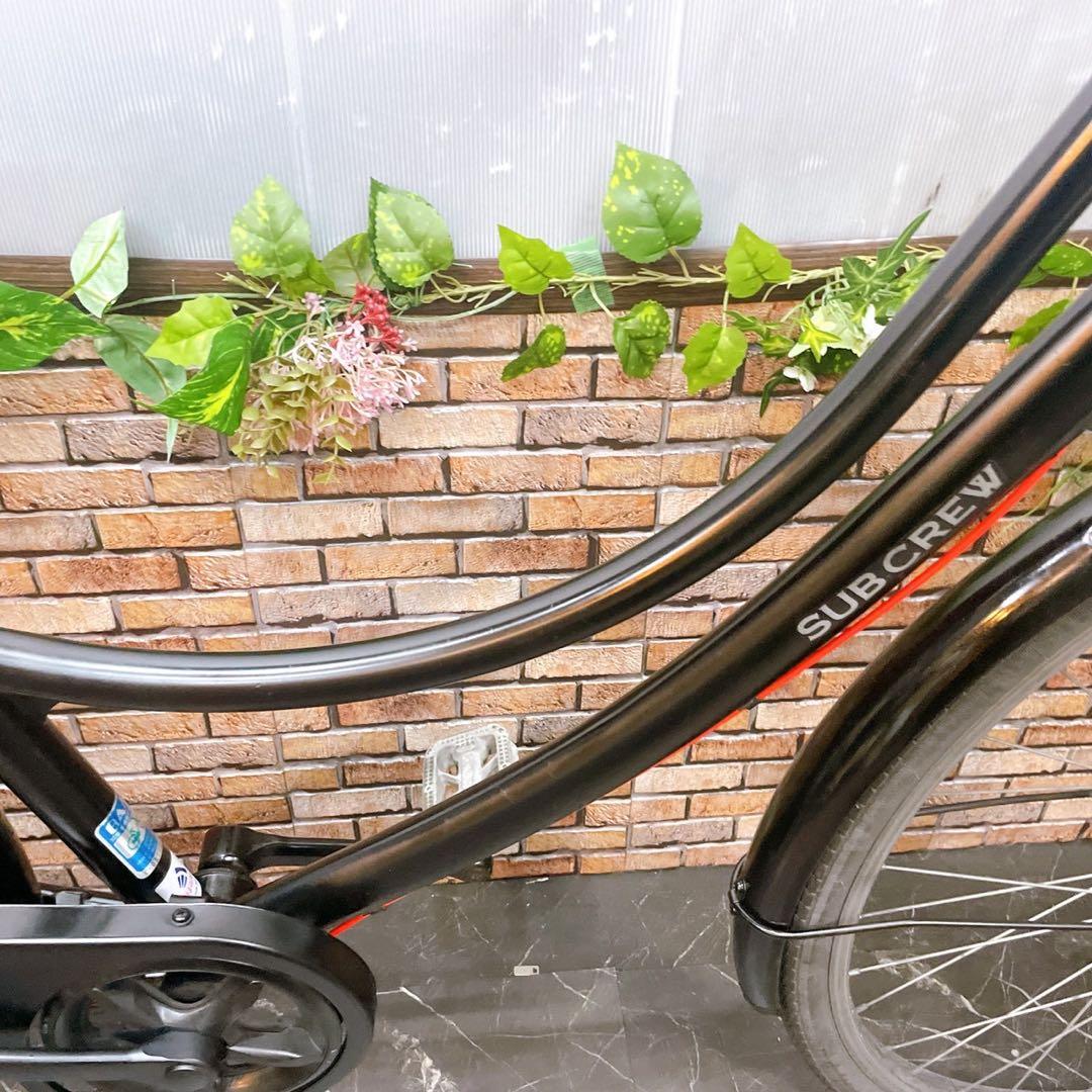 【86】一般車 ママチャリ SUBCREW ブラック 27インチ 外装変速付き