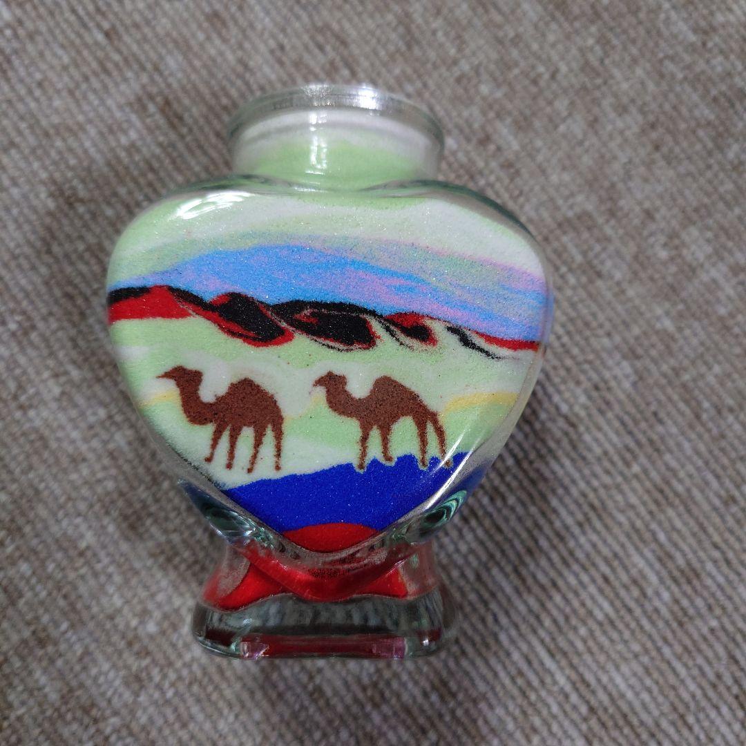 セール！EXPO 2025ヨルダン館サンドアートハート型瓶ミャクミャクカラー