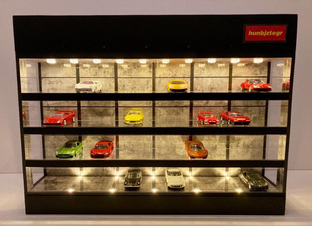 1/64展示40台可・エイジングウォール・4層式ディスプレーBOX/ネオジオラマ