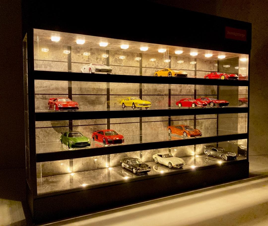 1/64展示40台可・エイジングウォール・4層式ディスプレーBOX/ネオジオラマ