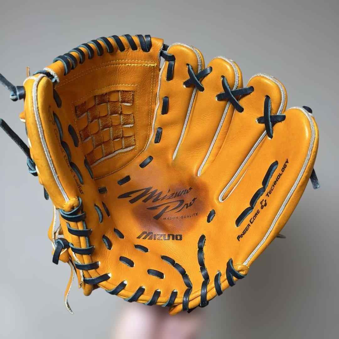 ミズノプロ　軟式　投手用　バスケットウェブ　紐交換