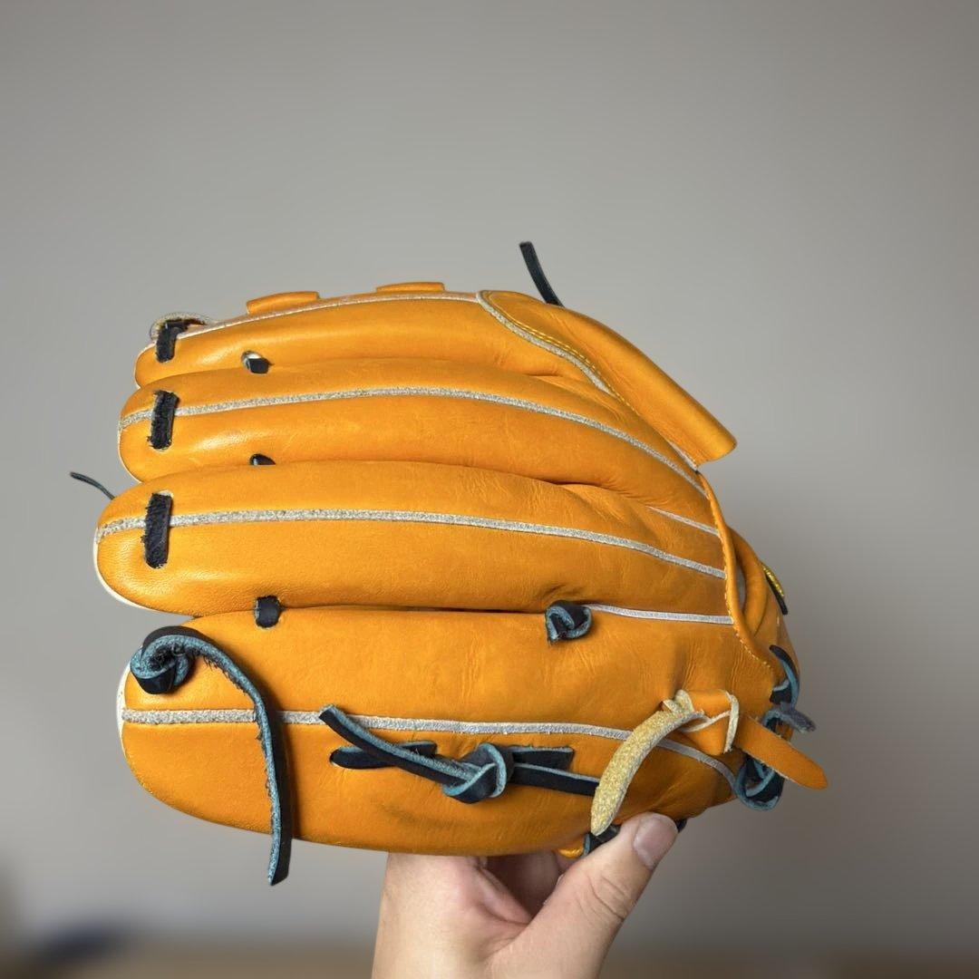 ミズノプロ　軟式　投手用　バスケットウェブ　紐交換