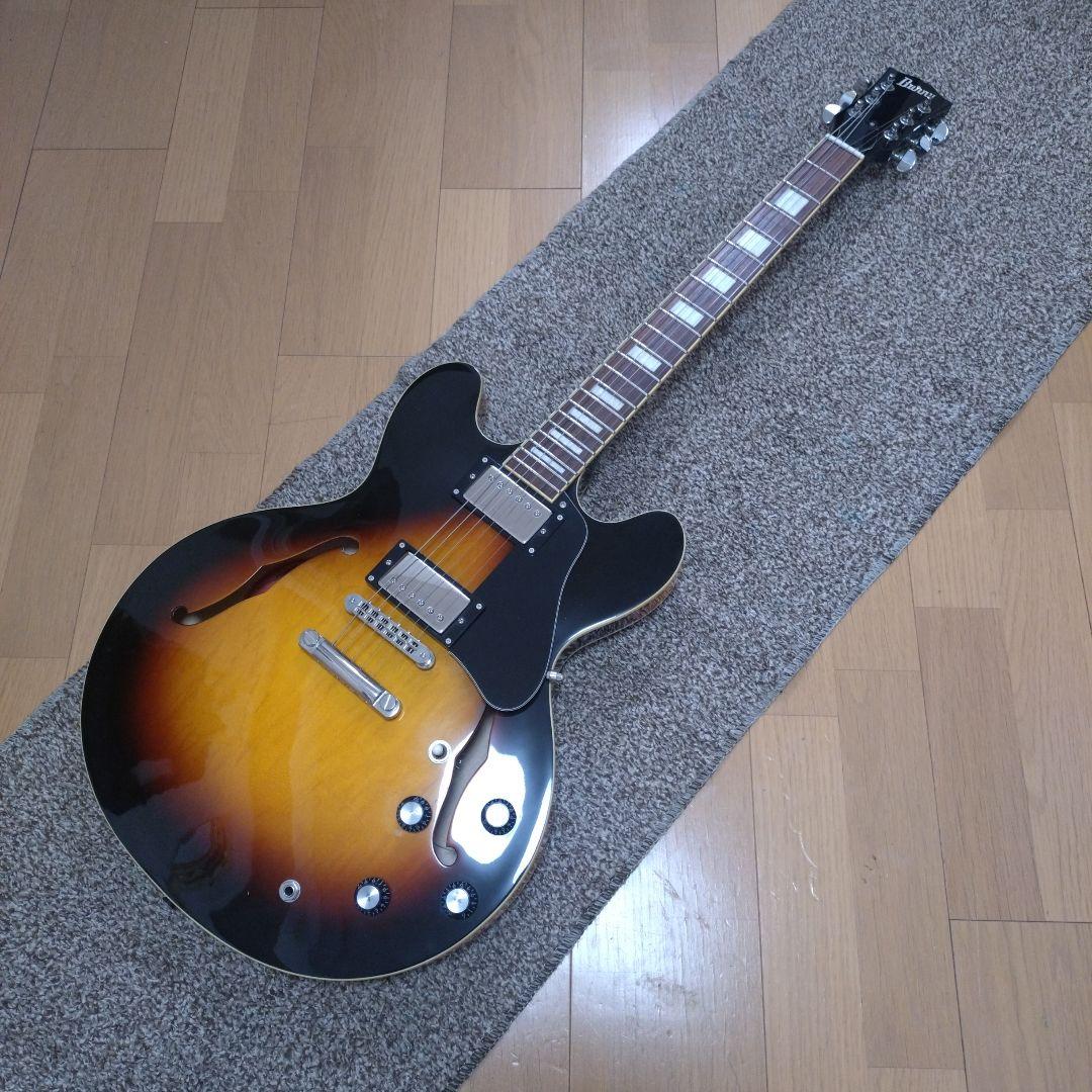 Burny セミアコギター SRSA-65 ES-335タイプ