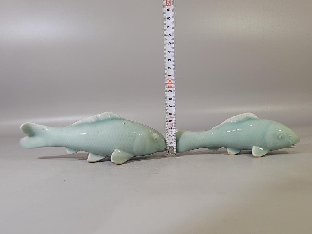 青磁 双魚置物 DT735