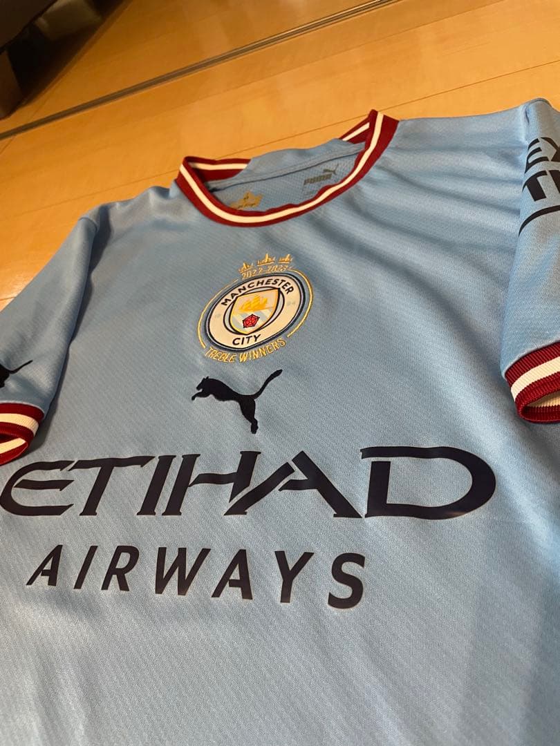 プーマプレミアリーグマンチェスターシティトレブルtrebleサッカーユニフォーム